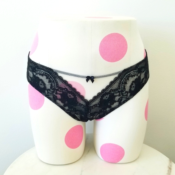Victoria's Secret Vintage Very Sexy Lace Rhinestone Crystal Cheeky Panty NWT - Picture 3 of 13